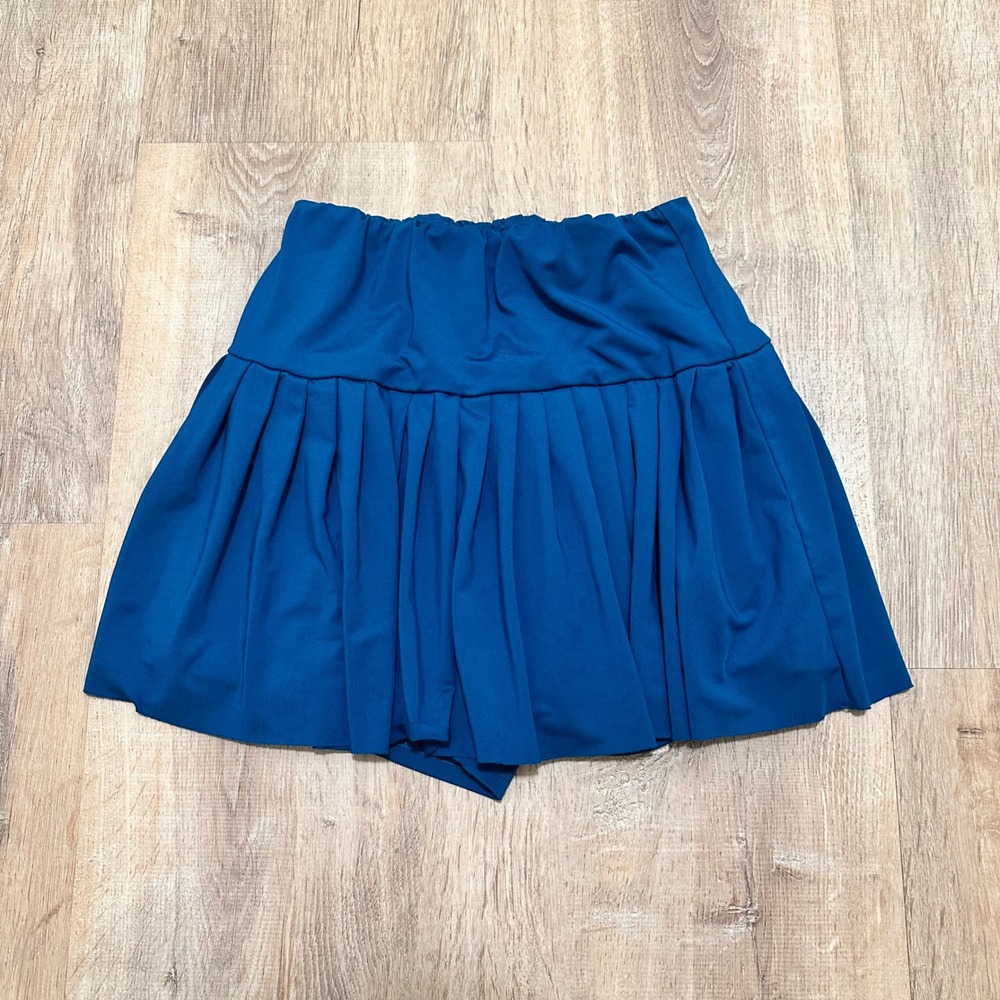 SHEIN | Women's Teal Blue Pleated Tennis Athletic Mini Skirt Skort, Size S - Picture 1 of 5